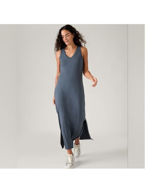signature rib maxi dress athleta Athleta Women's Signature Rib Maxi Dress Cerise Size XS